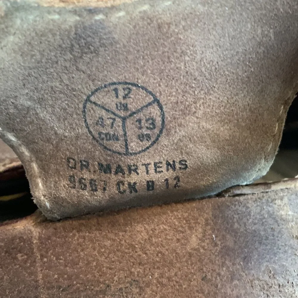 DR. MARTENS pebbled leather sandals Made in England size 12/13